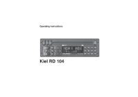 Blaupunkt Kiel-RD-104 - Owners Manual 